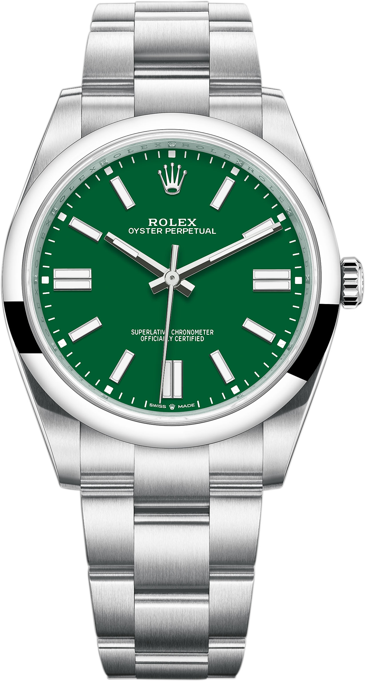 ROLEX Green Dial Oyster Perpetual 41 124300