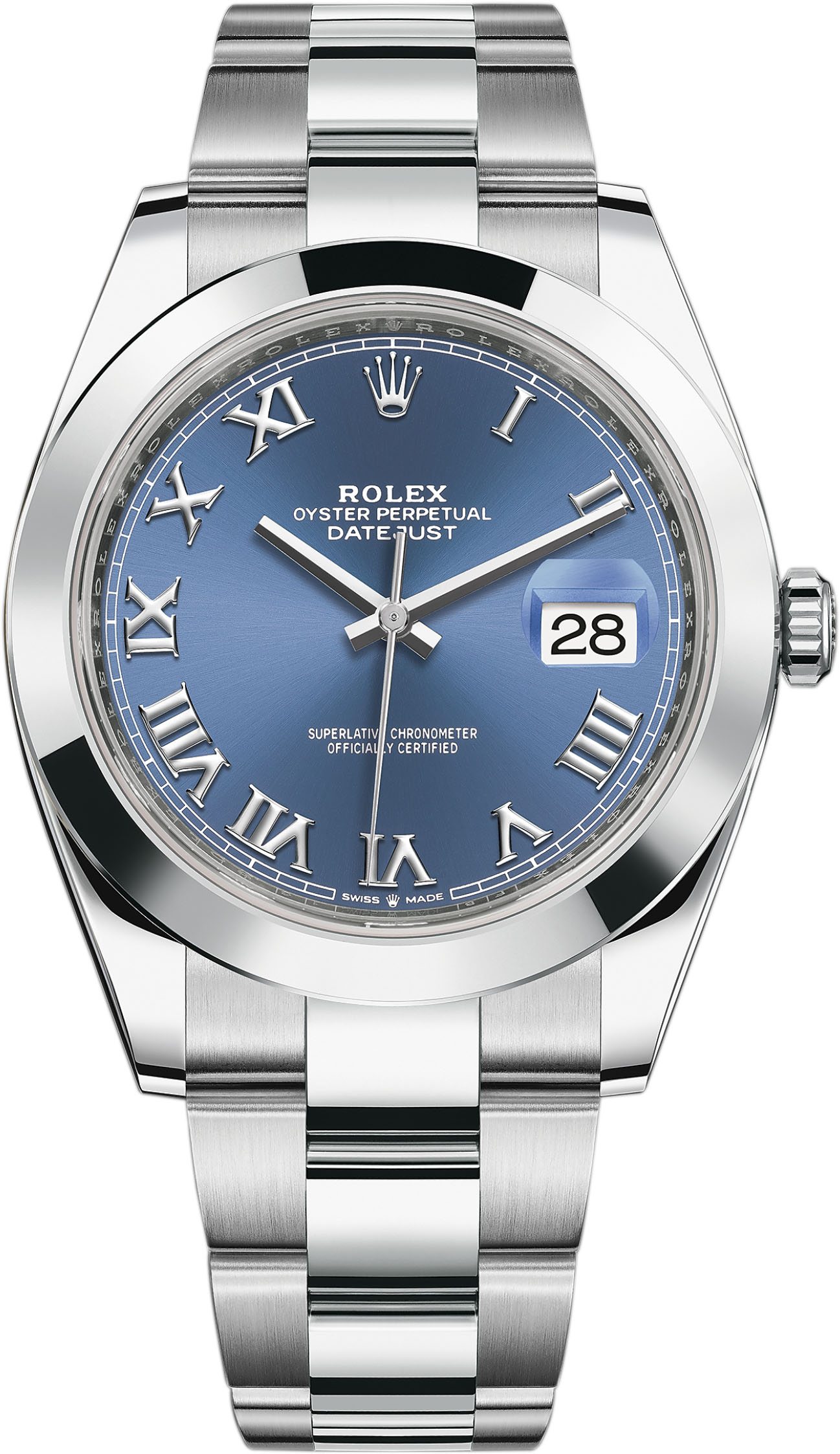 ROLEX Azzurro Blue Dial Oyster Perpetual Datejust 41 126300