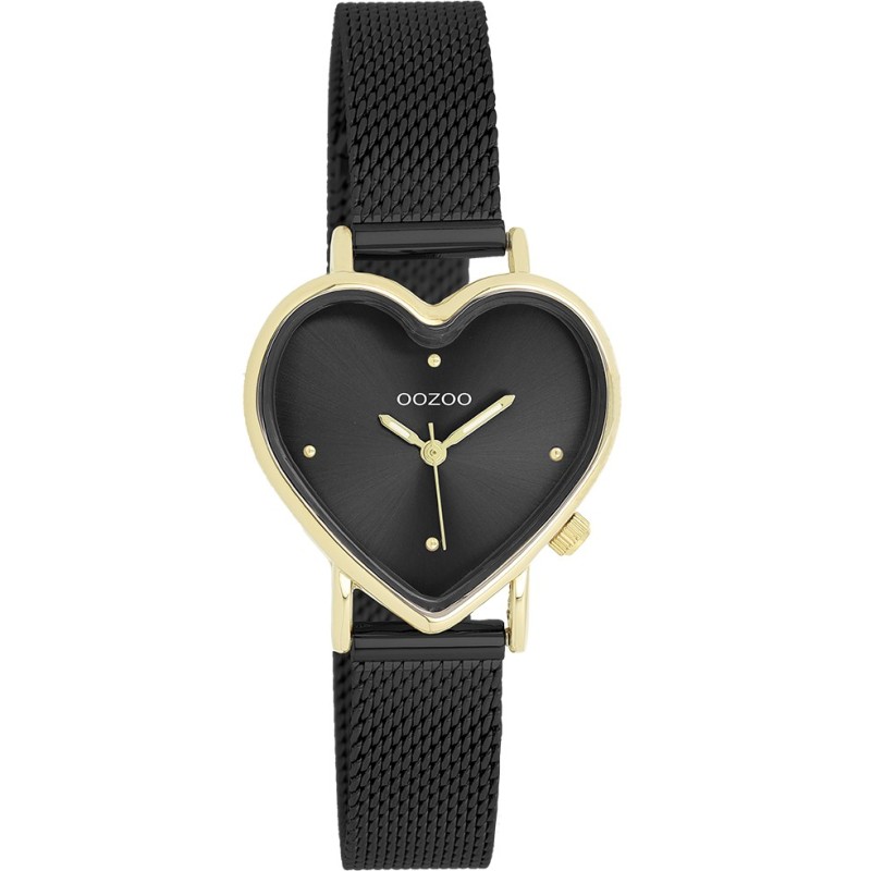 Oozoo Timepieces Black Metallic Bracelet C11447