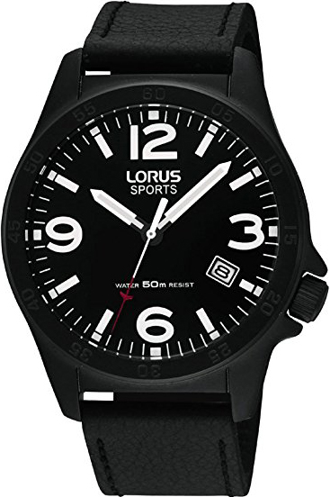 Lorus Black Leather Strap RXH39FX9