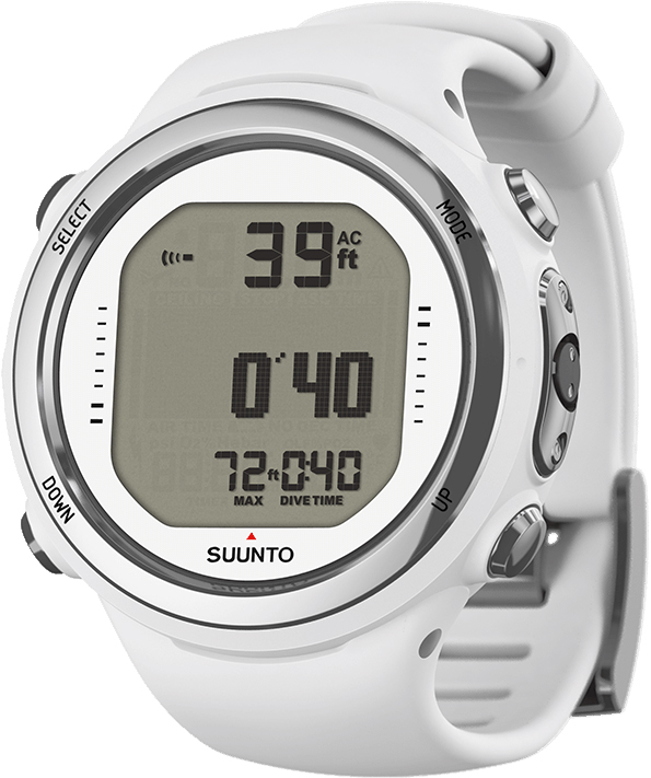 SUUNTO D4i Novo White Diving Computer With USB Transmitter Rubber Strap SS020392000
