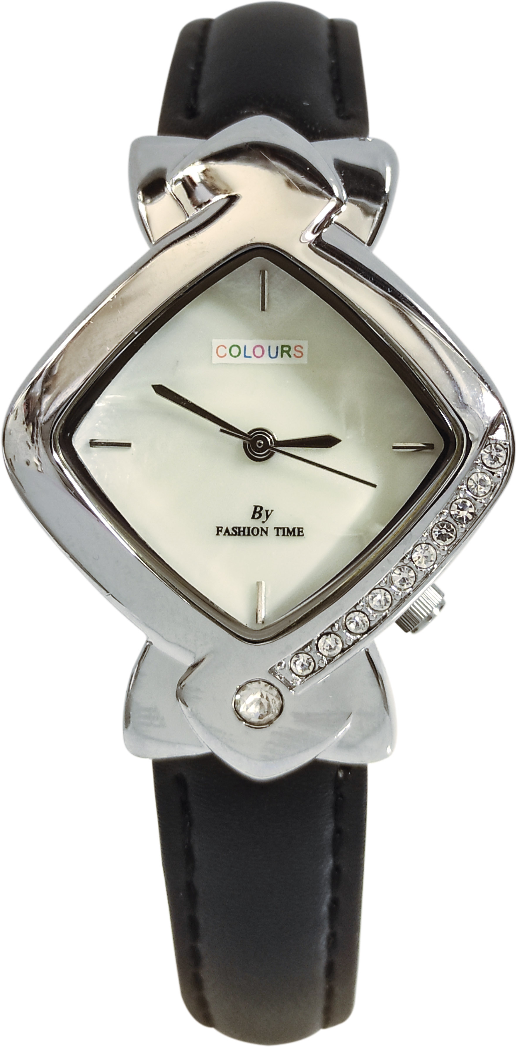 Colours By Fashion Time TR0165-1 Black Leather Strap