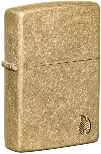 Zippo Armor® Tumbled Brass Flame Design 46398