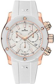 Edox CO-1 Chronograph Ladies Watch Ceramic 10225-37RB-BIR