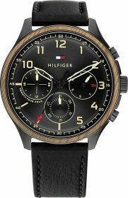 Tommy Hilfiger Asher Black Leather Strap 1791854
