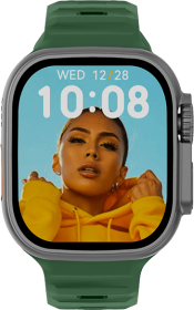 Das.4 Smartwatch SU08 203065028 Green Rubber Strap