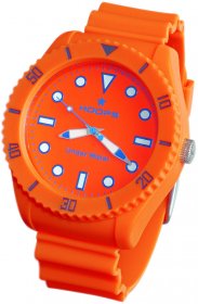 Hoops Under Water Orange Rubber Strap 2479M02