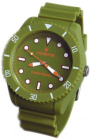 Hoops Under Water Green Rubber Strap 2479M04