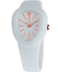 Hoops Shape White Rubber Strap 2519L01