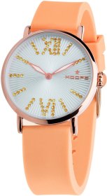 Hoops Folie Gold Crystals Orange Rubber Strap 2603LRG05