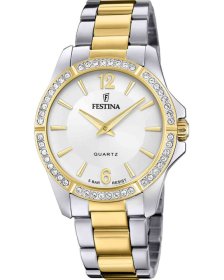 Festina Crystals Two Tone Stainless Steel Bracelet F20594/1