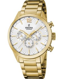 Festina Chronograph Gold Stainless Steel Bracelet F20633/1