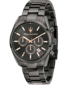 Maserati Attrazione Chronograph Black Stainless Steel Bracelet R8853151001