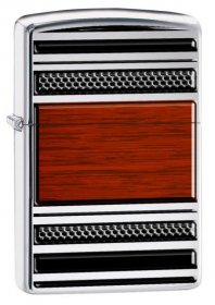 Αναπτήρας Zippo Pipe Steel And Wood High Polish Chrome  28676