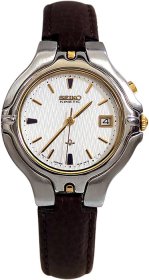 Seiko 3M22-0C80-R1 Brown Leather Strap
