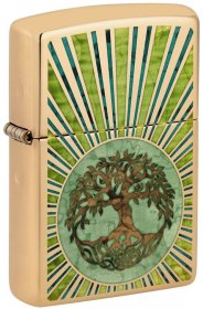 Zippo High Polish Brass Fusion Spiritual 48391