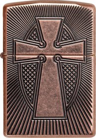 Zippo 49158 Armor® Deep Carve Cross Design
