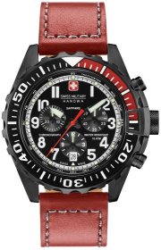Swiss Military Hanowa Touchdown Chrono Red Leather Strap 6-4304.13.007