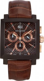SAINT HONORE Orsay Black Leather Chronograph 89802778CPIR