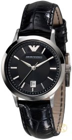 Emporio ARMANI Black Leather Strap AR2412