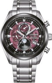 Citizen Eco-Drive Moonphase Titanium Radio Controlled Mens Watch BY1018-80X