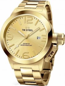TW STEEL Canteen Style Gold Stainless Steel Bracelet CB101