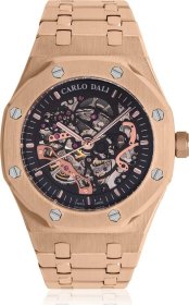 CARLO DALI Tourbillon Skeleton Rose Gold & Black CD.WA.0111.0217.RO.02