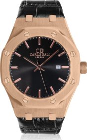 CARLO DALI Classic Fusion King Rose Gold Leather Strap CD.WA.0115.0221.BL.01