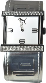 Puma Silver Metallic Leather Strap PU.LO.242