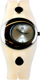 Marea White Semi-Transparent Rubber Strap B34041/2
