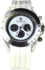 D-Watch White Rubber Strap SS45-07