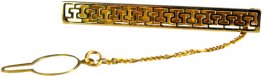 Χρυσό κλιπ γραβάτας 14Κ "κλειδί Ελλάδος" code GK0312