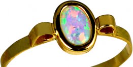 Παιδικό δαχτυλίδι χρυσό 14Κ με multi color πέτρα code GK0533