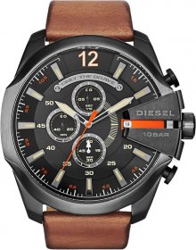 Diesel Men's Chrono Brown Leather Strap DZ4343