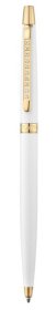 Escada Gold Plated White Lacquered Slender Ballpoint Pen E90014