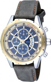 Ferro Grey Leather Strap F14116-0198B
