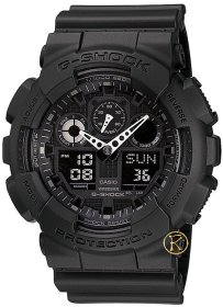 CASIO G-Shock Anadigi Black Rubber Strap GA-100-1A1ER