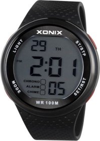 XONIX GJ-007A Black Rubber Strap