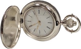 Quartz Silver Plated pocket watch RA18