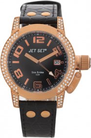 Jet Set Black Leather Strap J4068-237
