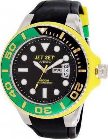 JET SET WB30 Black Rubber Strap J55223-19