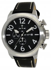JETSET New York Black Leather Chronograph J66603-267
