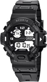 Jaga M133X Black Rubber Strap