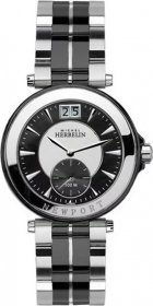 MICHEL HERBELIN Newport - Silver Case with Silver-Black Bracelet - MH18266ΒNA
