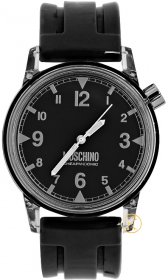 MOSCHINO Fantastic XXL Black Rubber Strap MW0306