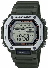 Casio Collection Green Rubber Strap MWD-110H-3AVEF