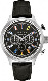 Nautica Black Leather Strap NAI16517G