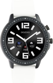 Oozoo Smartwatch White Rubber Strap Black Q00327