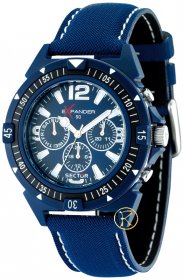SECTOR Expander 90 Blue Leather Strap R3251197006
