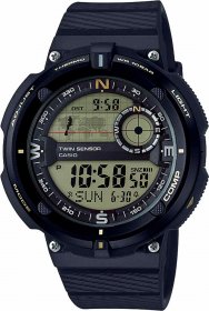 CASIO Collection Black Rubber Strap SGW-600H-9AER